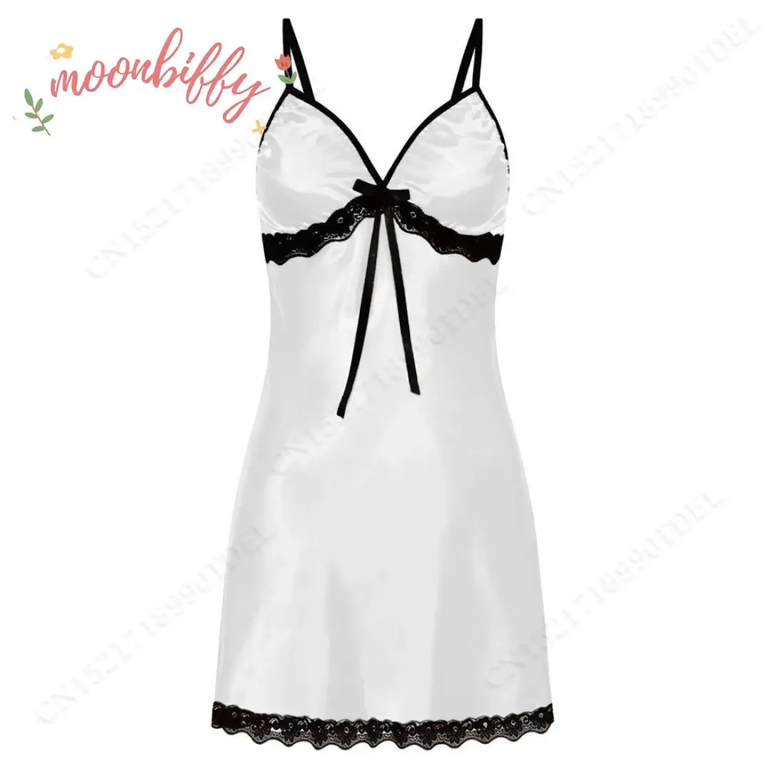 ผู้หญิงชุดนอนเซ็กซี่ Nightdress ลูกไม้ผ้าไหมซาตินชุดราตรีแขนกุด Nightwear V คอ Nightgown PLUS ขนาดชุดนอน