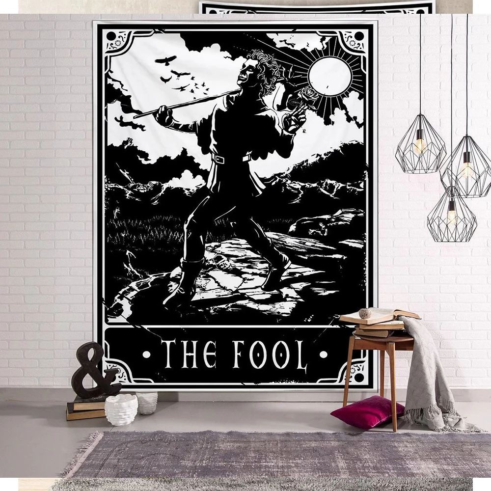 Anpassbare Dunkle Gotische Tarot-Wandteppiche, Ästhetische Gotische Wandbehänge für Schlafzimmer-Dekoration, Maßgefertigter Wandhintergrund