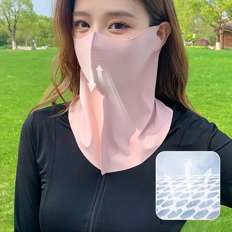 1 قناع ظلة من القماش المصنوع من الألياف الناعمة للثلج، قناع وجه فضفاض قابل للتنفس لركوب الدراجات