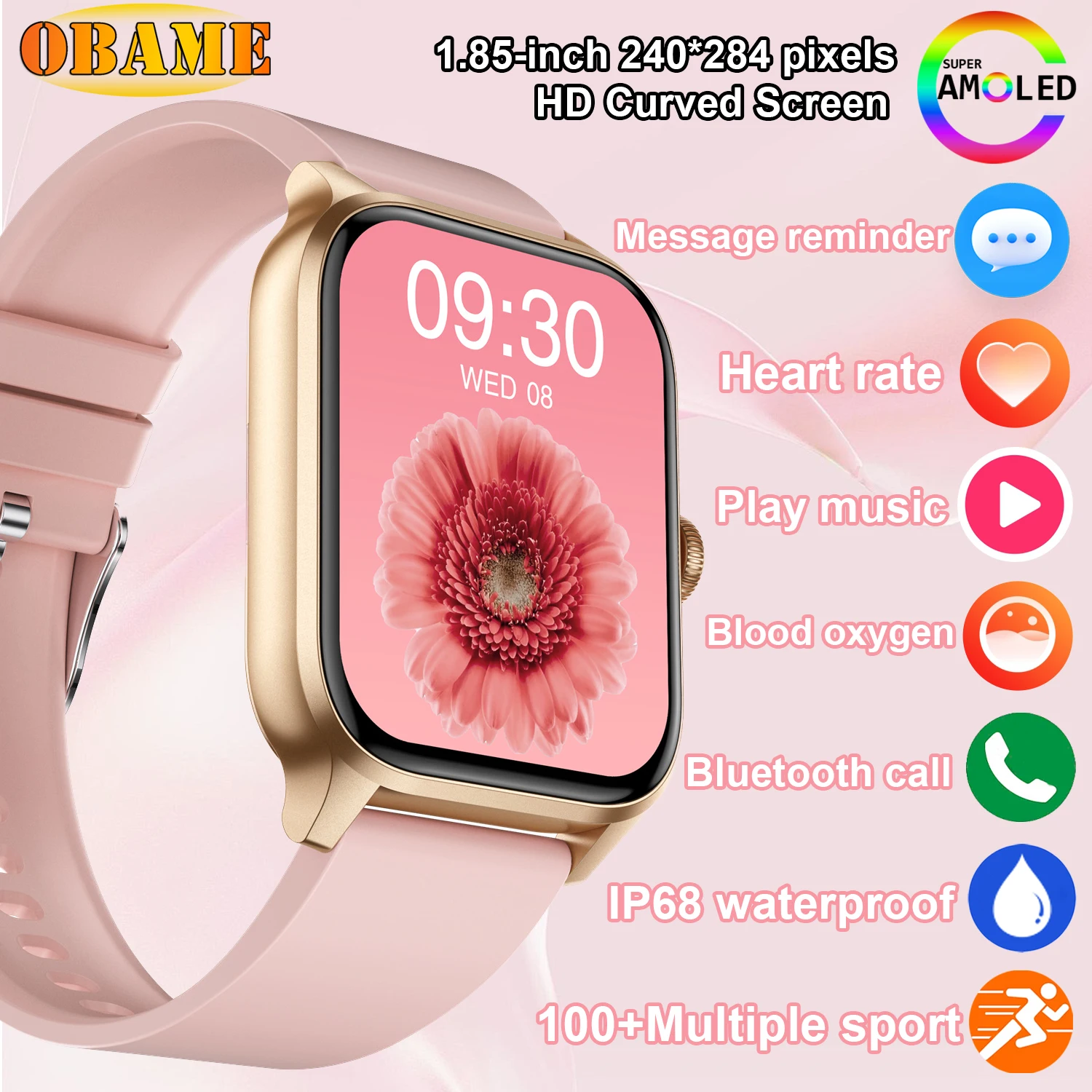 2025 Fashion Sports Smart Watch Men Women Waterproof Smartwatch Sleep Heart Rate Blood Pressure Fitness Ladies Health Smartwatch