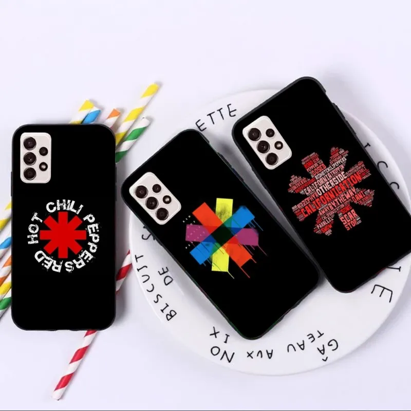 Red RHCP P-Peppers Phone Case for Samsung A91 A81 A73 A72 A71 A30S A20 A12 A13 A52 A53 4G 5G Black Soft Cover Funda Shell