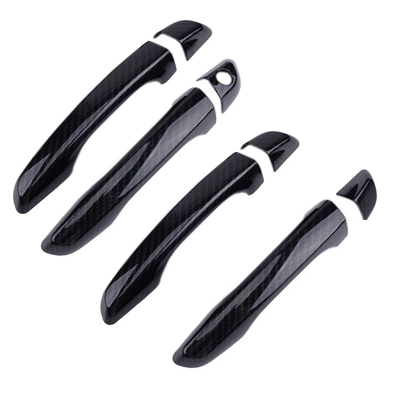 for Hyundai Solaris 2016 2017 2018 2019 Car Door Handle Cover Trim Sticker Car Styling Accessories Carbon Fiber