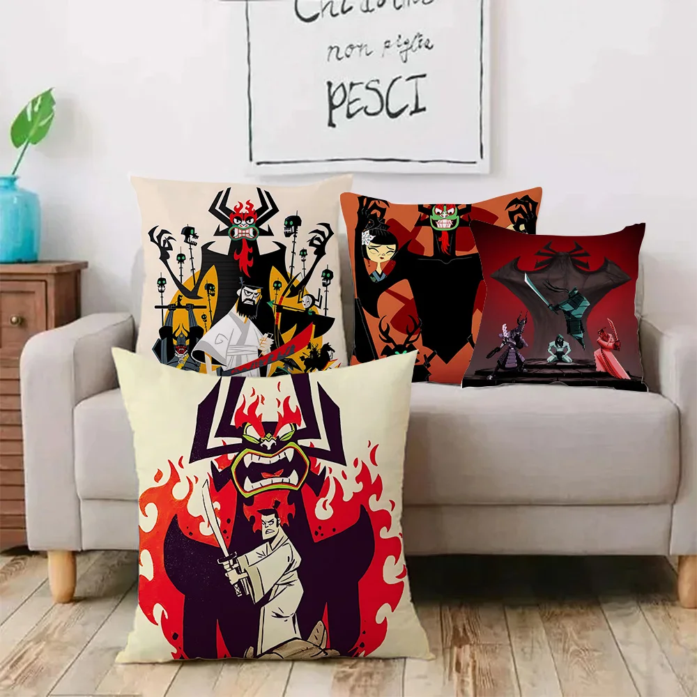 S-Samurai J-Jack Anime Pillow Covers Cartoon Sofa Decorative Home Double-sided Printing Short Plush Cute Cushion Cover