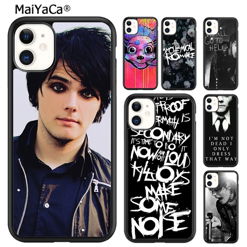 MaiYaCa Gerard Way My Chemical Romance Phone Case For iPhone 16 15 14 plus XR XS 11 12 13 pro max Shell Cover coque