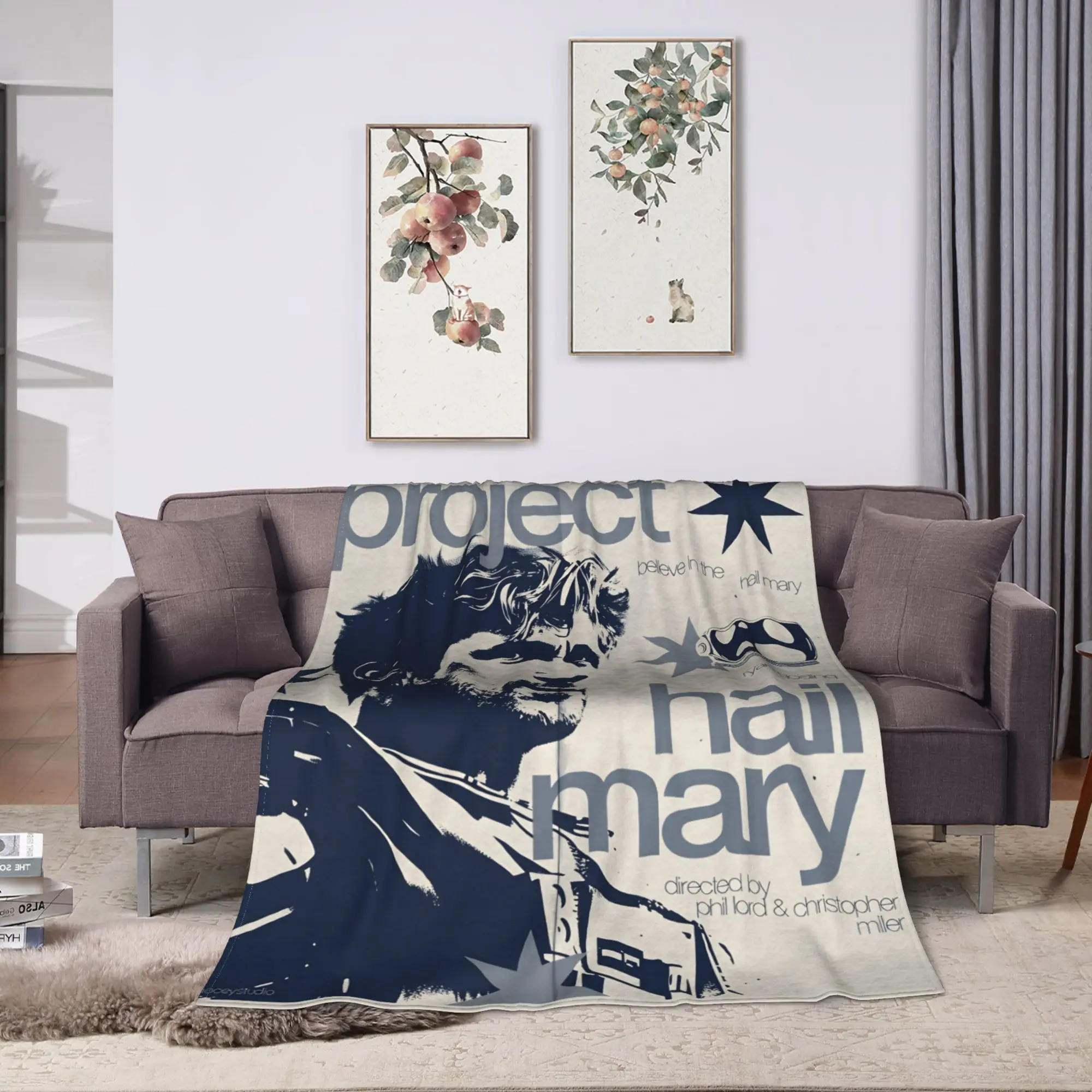 Project Hail Mary Warm Soft Blanket  Airplane Travel Plush Throw Blanket Pattern Bedroom Flannel Bedspread Sofa Bed Cover