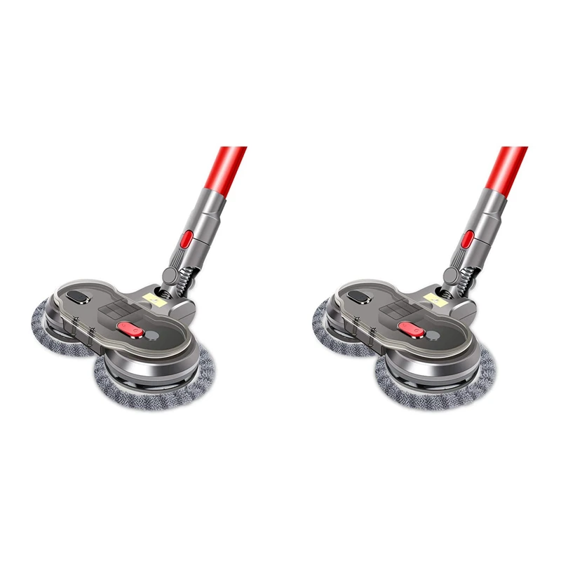 

2X Electric Cleaning Mop Head For Dyson V8 V10 V11 Cordless Vacuum Cleaner Wet & Dry Mop Cleaning Head With Water Tank