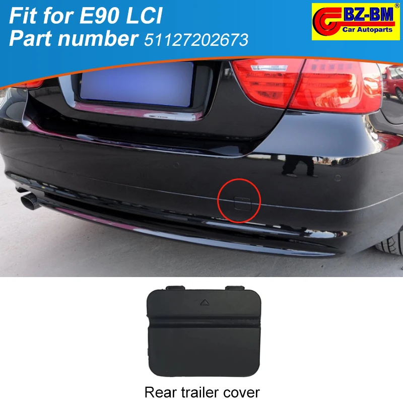 Front or Rear Bumper Tow Hook Cover Parts for BMW E90 LCI Car Towing Eye Cover 51127202673 51117207299