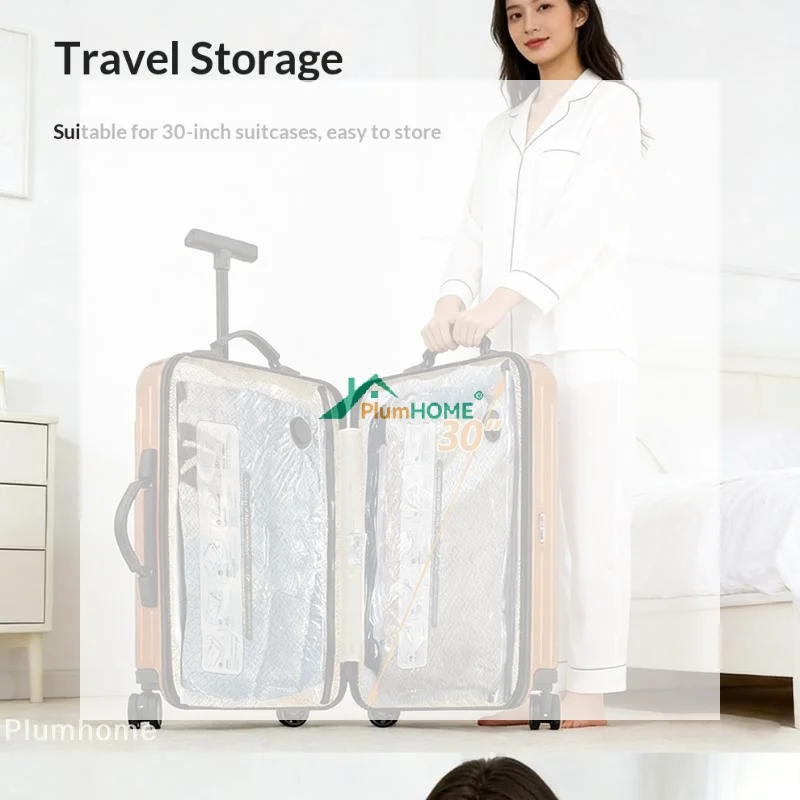 1/6Pcs Vacuum Bags For Travel With Sealing Clip Carry-On Size Compression Packing Bags For Luggage And Suitcase Space Saver