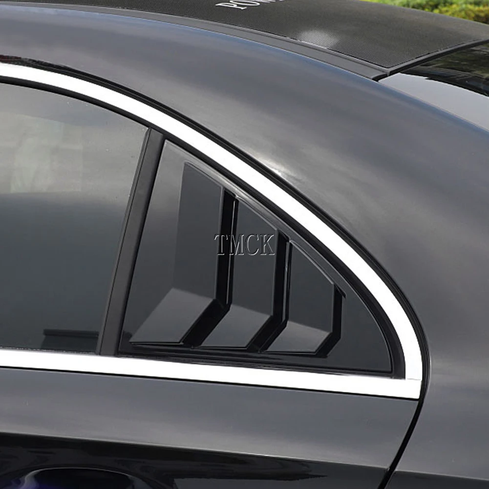 For Mercedes Benz A Class W177 V177 A180 A200 A220 A250 Sedan 2019-2022 ABS Car Rear Window Triangle Shutters Louver Trim Cover