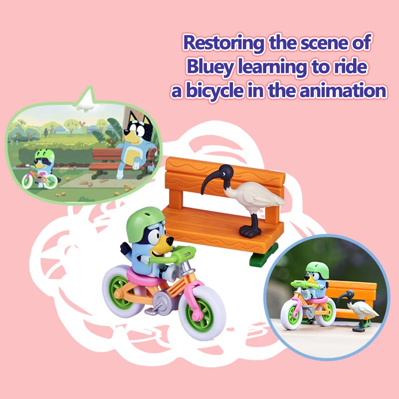 Bluey And Bingo Dog Family House Toy Set Anime Figure Cosplay Living Room Sofa Bed Ornaments Play House Gift For Children