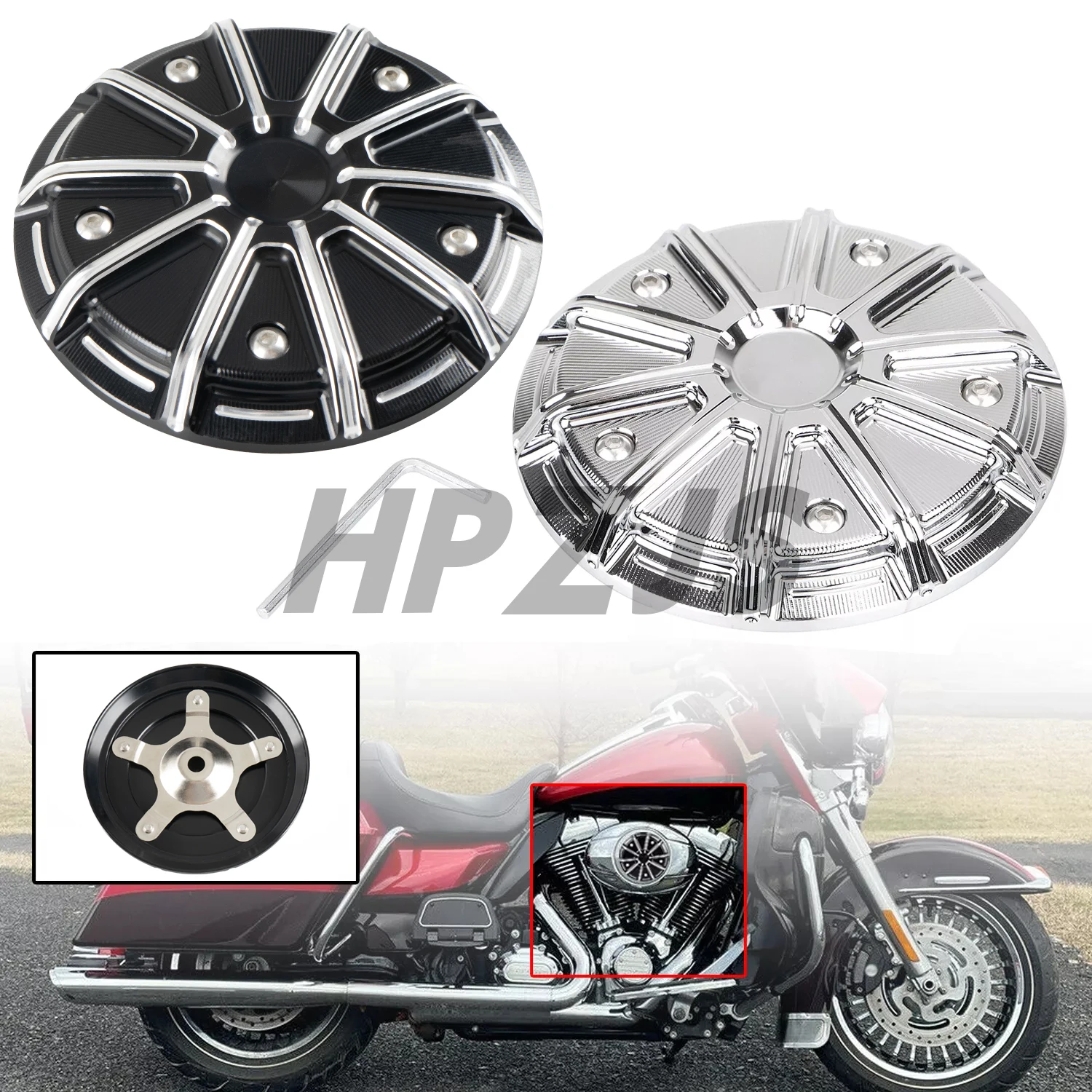 

For Harley Electra Street Road Glide King Dyna Low Rider FXDL Softail Standard FXST Fat boy Motorcycle Air Cleaner Insert Cover