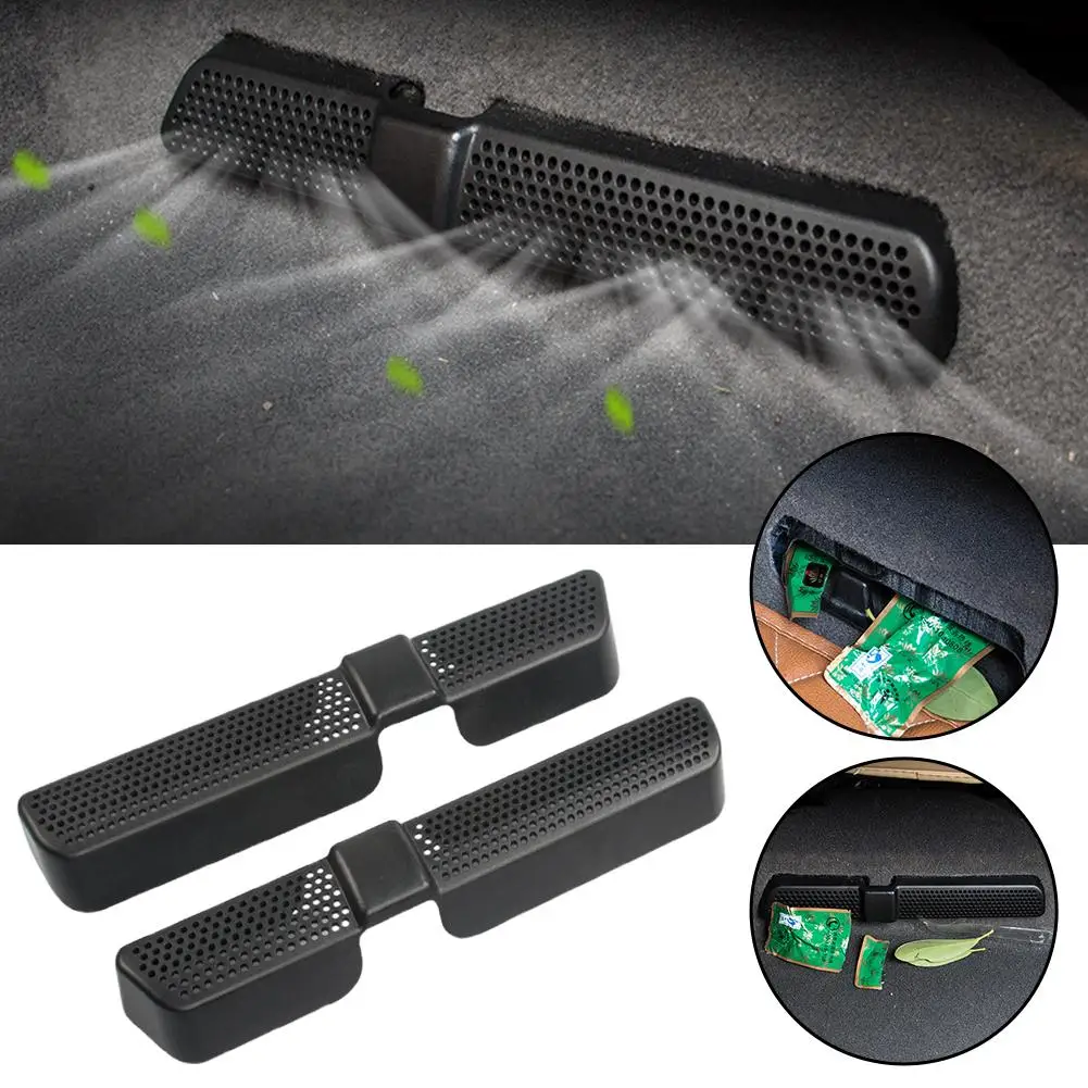   Untuk VOLKSWAGEN Touran L Penutup Pelindung Ventilasi Udara Bawah Kursi Mobil Aksesori Pelindung Ventilasi Interior Otomatis 2 Buah Hitam E6W7