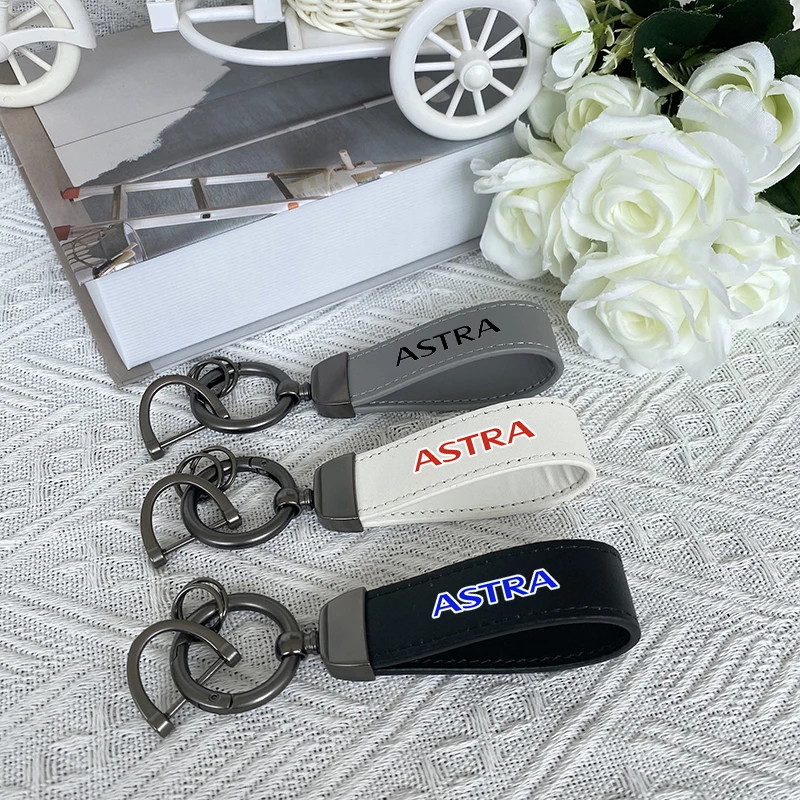 Top Leather Keychain Keyrings Lanyard For Opel Astra Car Accessories