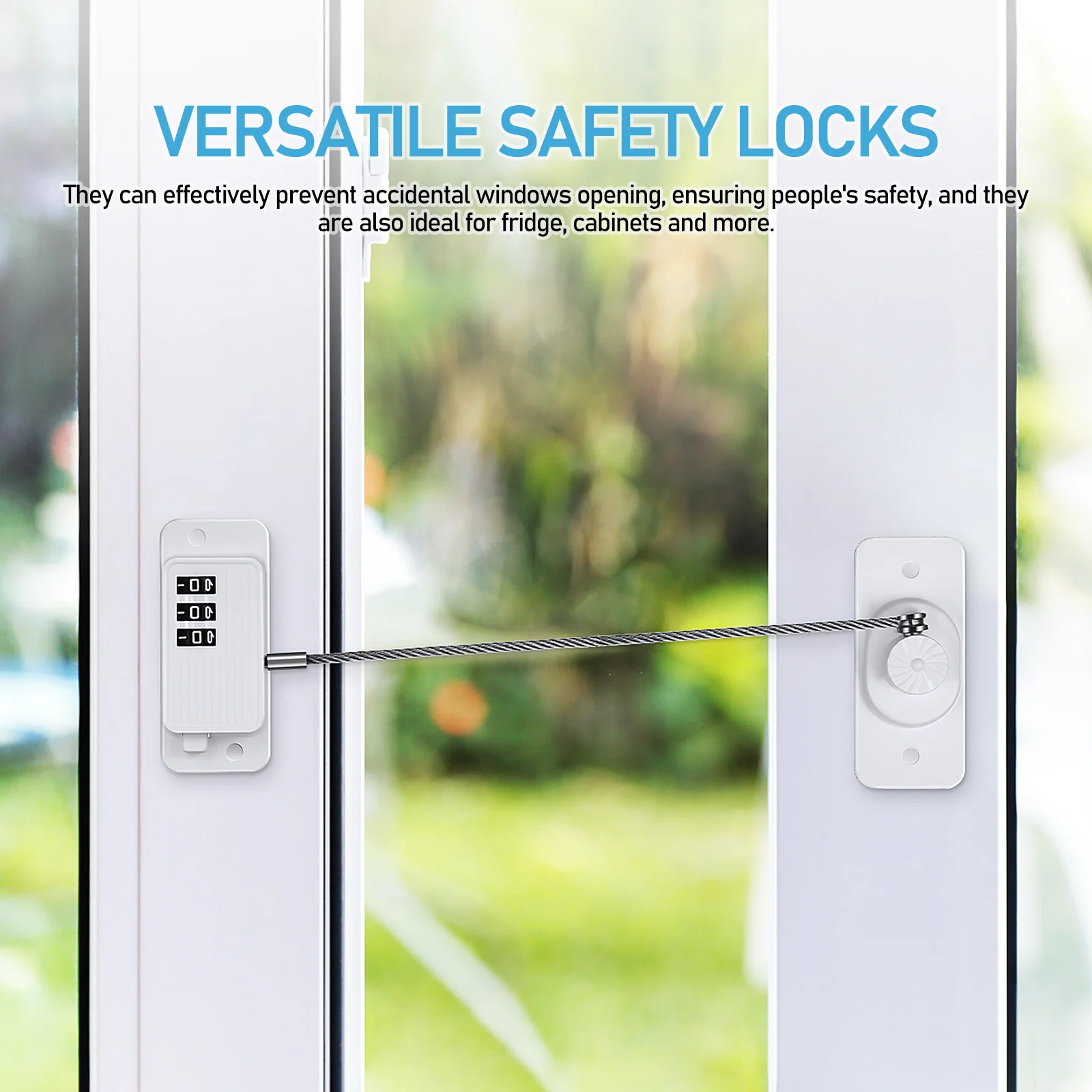 3 قطعة نافذة مع تركيب رمز خالية من الضرر للثلاجة والفريزر ودرج وخزانة الخزانة وأقفال أمان وأقفال الثلاجة