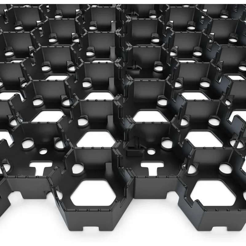 باف بلاستيك PPE معاد تدويره بنسبة 100%، أرضيات نفاذية فودالاند - نظام رصف نفاذية العشب والحصى السداسي #4