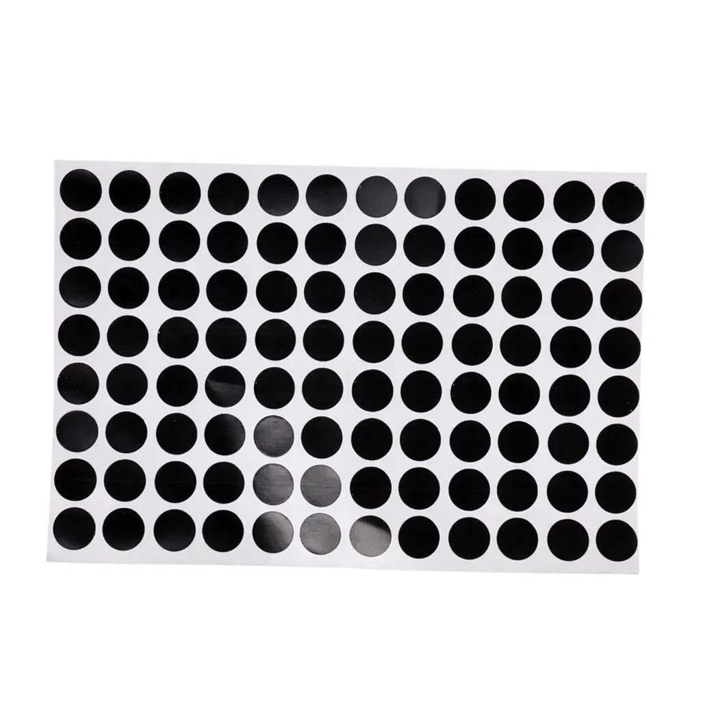 Set of 96/30Pcs 1.2/3CM Black Round Pool Table Marking Stickers - Self Adhesive Indoor Game Snooker Stickers Accessory