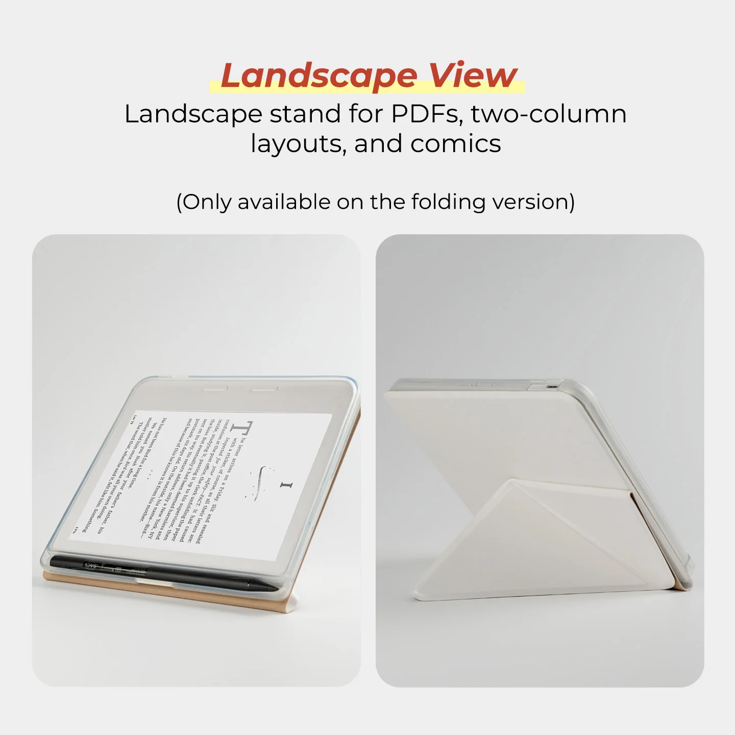 Twosheep Campus abnehmbare magnetische Hülle für Kobo Libra Colour Libra2, Stifthalter, Ständer, Acryl, transparente Schale, Smart Cover – Detail 8