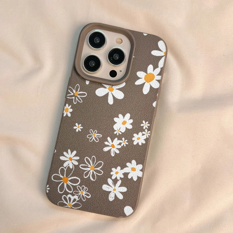 로맨틱 데이지 꽃 패션 폰 케이스 아이폰 17 에어 16 15 13 11 14 12 플러스 프로 맥스 XR XS 충격 방지 TPU 커버