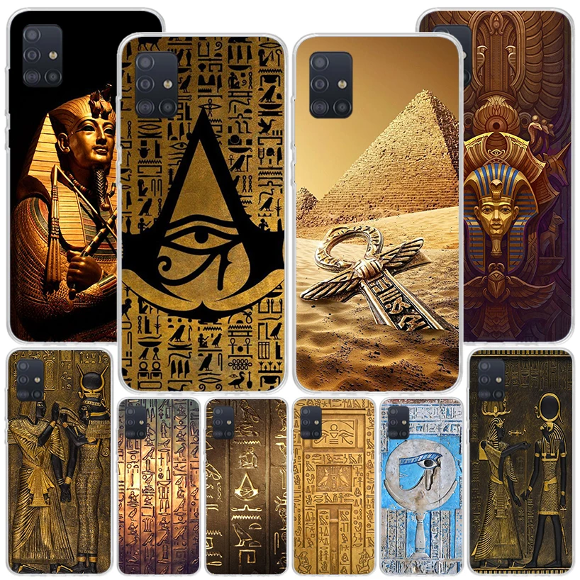 Egypt Nefertiti Anubis Ankh Pharaoh Phnoe Case for Samsung Galaxy A51 A50S A71 A70 A41 A40 A31 A30 A21S A20S A10S A21S A6 A7 A8