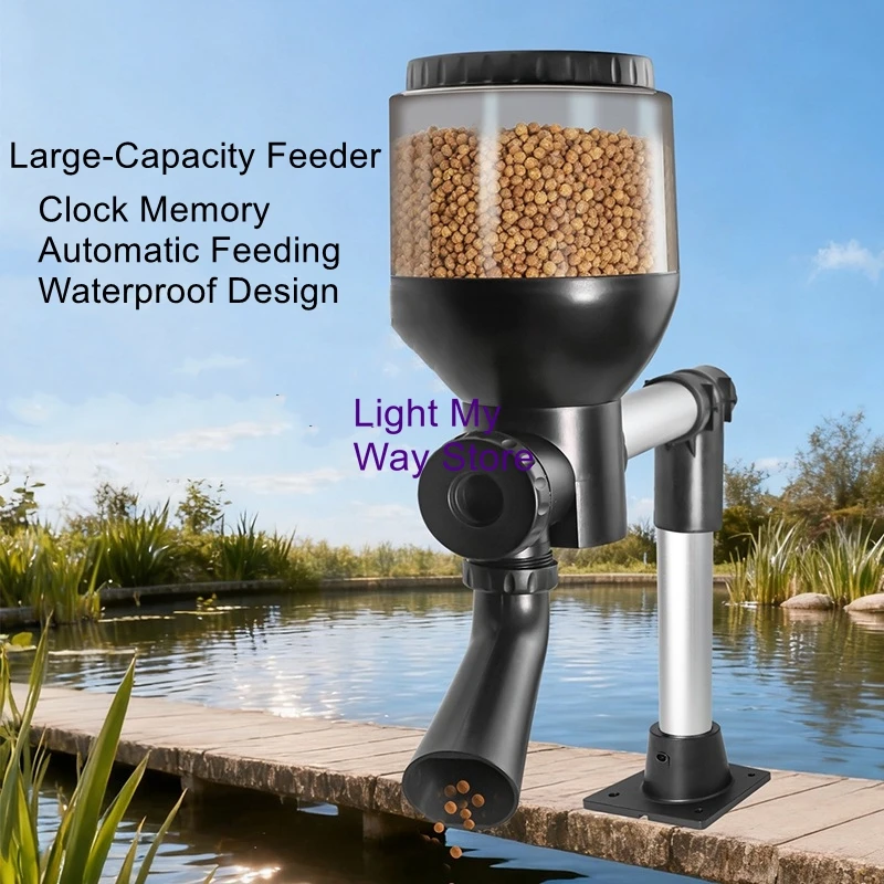 Smart Fully Automatic Feeder, Large-Capacity Food Tray, Rainproof Design, Indoor/Outdoor Use