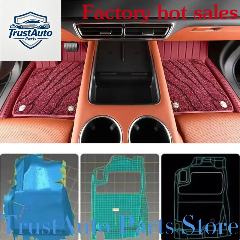 TrustAuto Parts Store Is Having A Hot SaleLeather Car Floor Mats Full Set Grand Cherokee WK Foot Carpet Auto Accsori