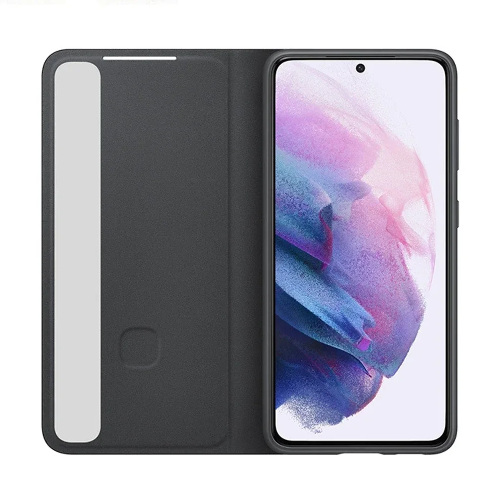 Flip Cover For Samsung Galaxy S21 S21 Plus S21+ S21 Ultra Real Smart Chip Flip-free Answer Calls Window View Clear Leather Case