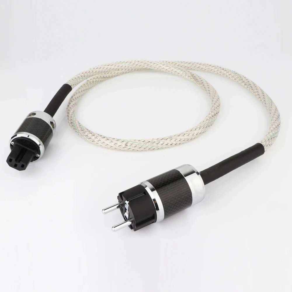 

Hi-End Power Line HIFI POWER CABLE 7N OFC Power Cord with EU Plug Amplifier CD Decoder Power Wire
