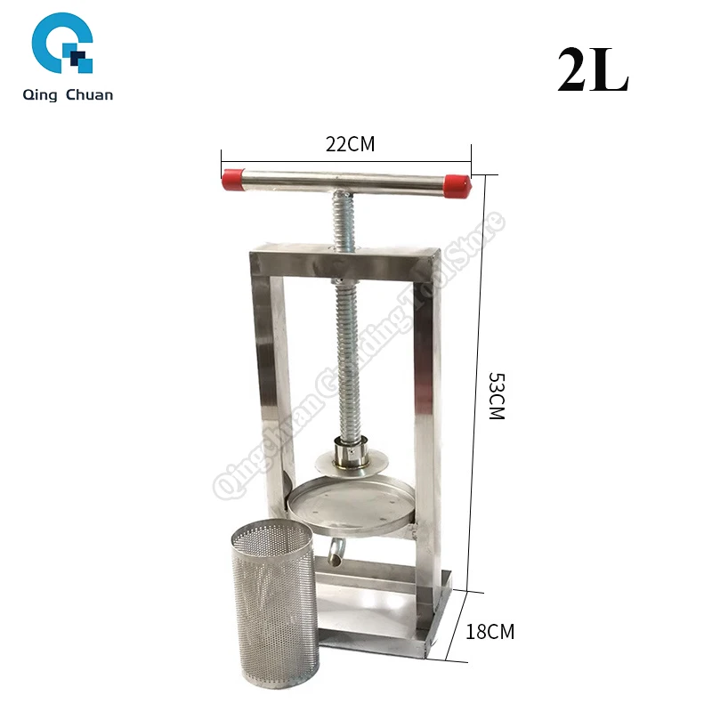 꿀 프레스 기계 304 모든 스테인레스 스틸 꿀 프레스 왁스 프레스 소형 가정용 오일 프레스 수동 와인 리스 프레스 기계