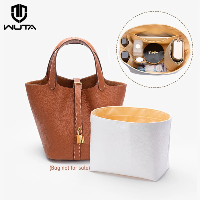 WUTA saco organizador para Hermes Picotin 18/22 bolsa inserção dupont papel viagem portátil bolsa forro saco de armazenamento suporte shaper