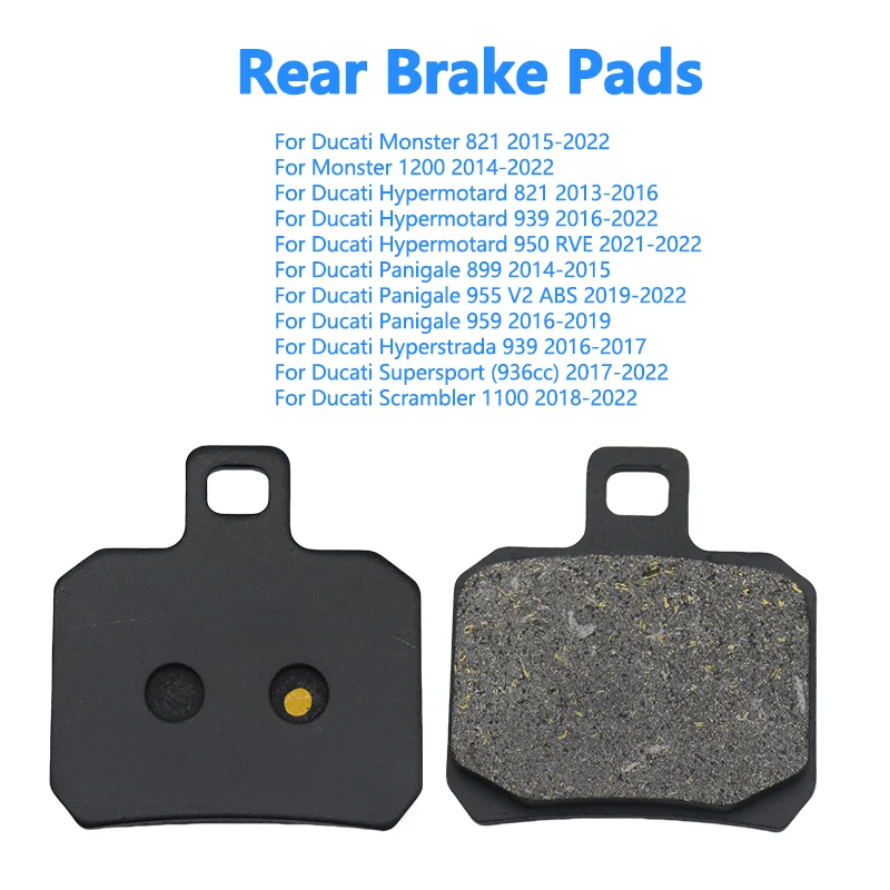 

Motorcycle Brake Pads Rear Set For Ducati Monster 821 1200 Hypermotard 950 939 Panigale 899 955 959 Scrambler 1100 2013-2022