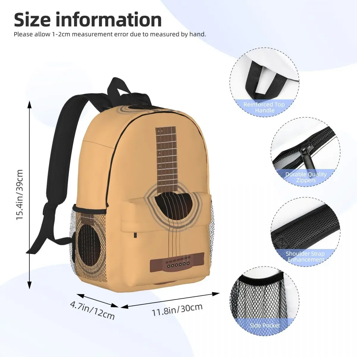 JEBackpacks-Sac à dos acoustique pour garçons et filles, cartable d'école pour enfants, sac à dos de voyage, sac initié, grande capacité, mode