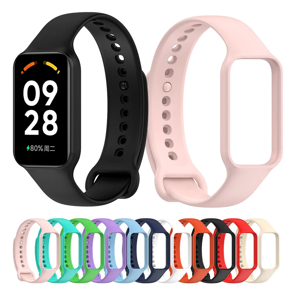 Silicone Wrist Strap For Redmi Band 2 Bracelet Wristband for Xiaomi Smart Band 8 Active