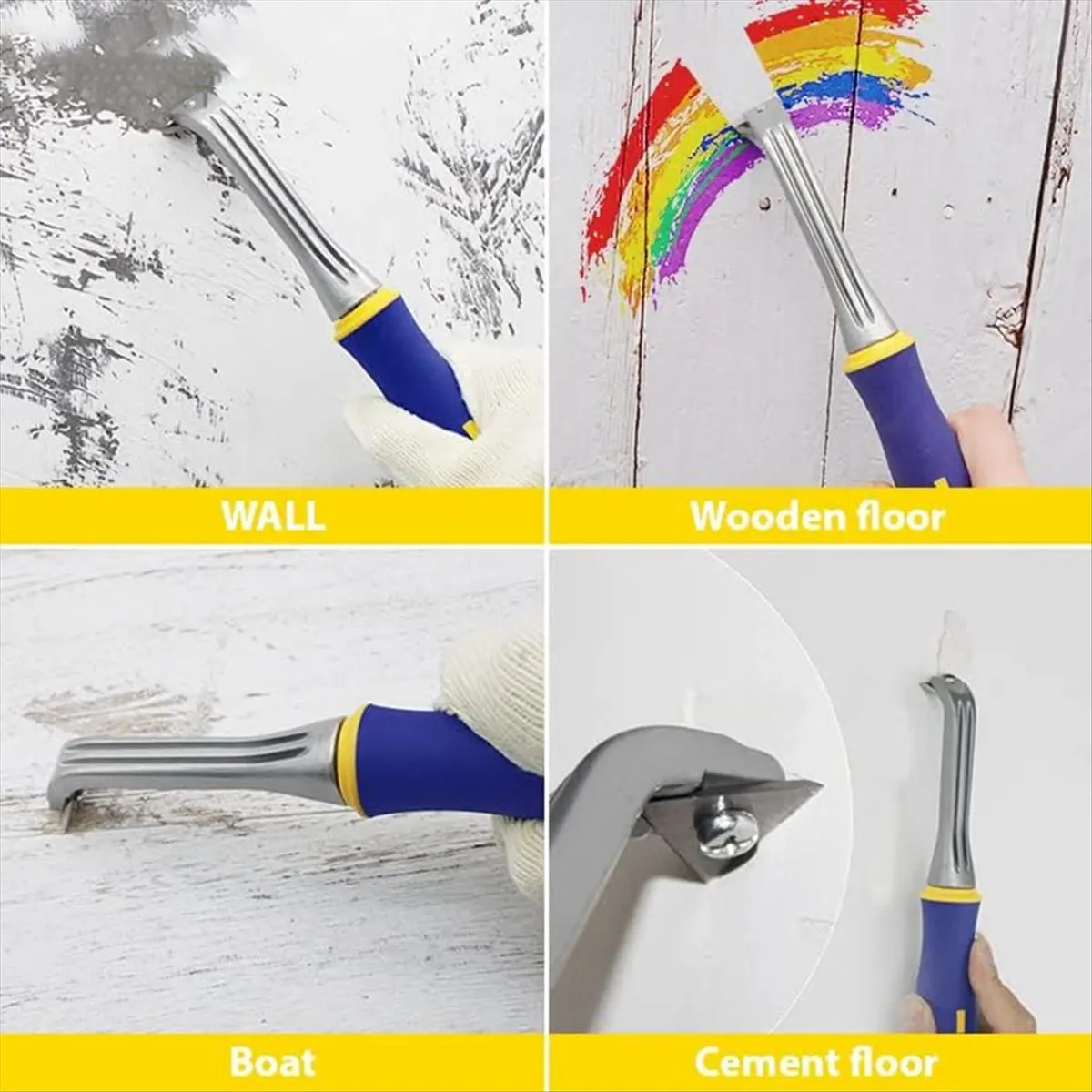 HOME USE-A 3pcs Carbide Paint Scraper Blades Round, Triangular and Drop Shaped Blades for Removing Paint, Glue,Grout
