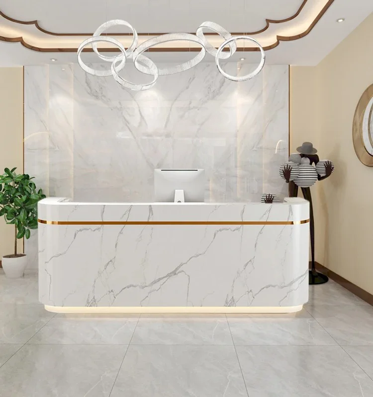Design Reception Desks Customized Reception Desks Creative Aesthetic Unique Italian Style Theke Empfang Commercial Furniture