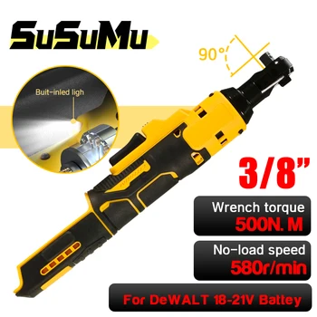 전기 래칫 렌치 무선 드라이버 충격 제거 나사 너트, 3/8 인치 드라이버 전동 공구, Dewalt 18V-21V 배터리용, 500N.M
