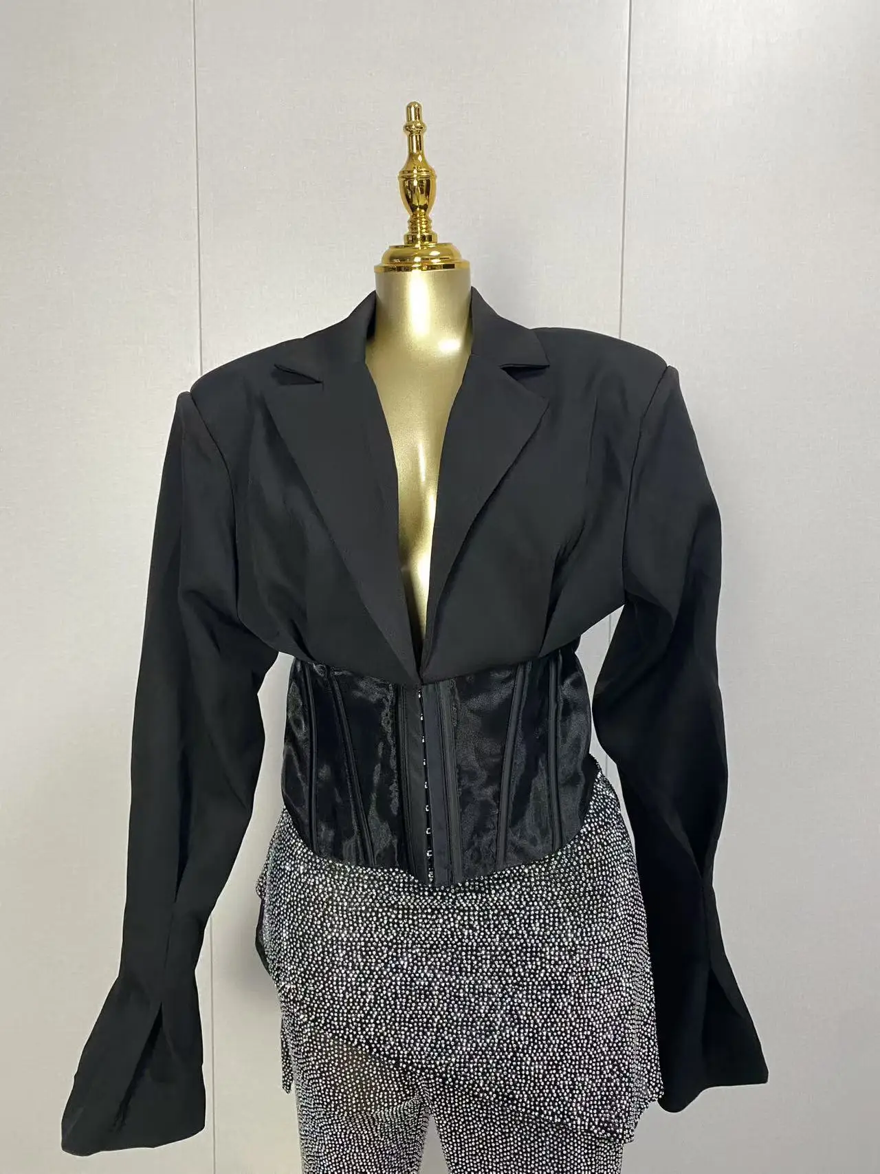 2025 nouvelles femmes Sexy à manches longues col en V profond T-shirt paillettes Flare deux pièces pantalon ensemble élégant soirée Club tenues de fête