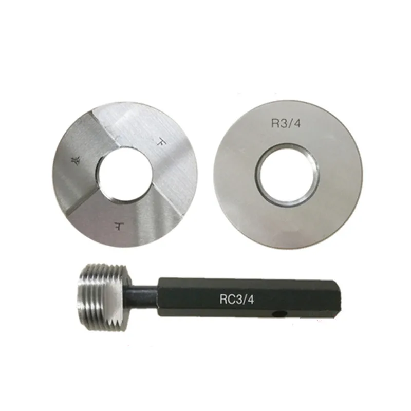 Imagem -04 - Thread Plug Ring Gauge rc r1 r3 r1 Padrão Britânico Atarraxamento Tubulação Anel Plug Gauge Suporte Personalizar go Nogo