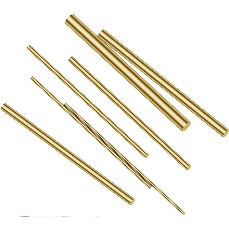 Varilla de latón para hacer cuchillos, piezas de remache, varilla de cobre, barra de cobre sólido para cuchillo plegable hecho de banco, bricolaje
