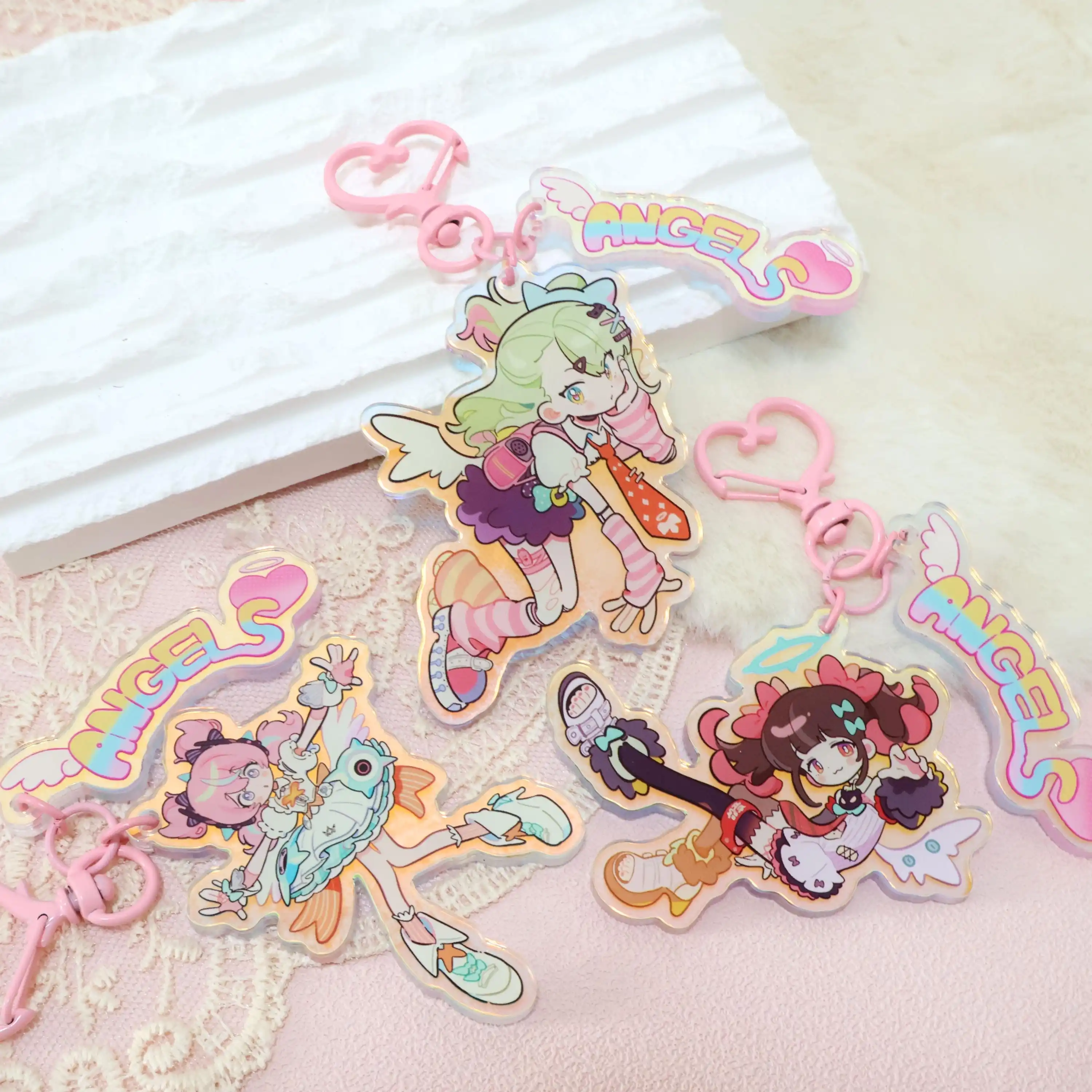 Limited Edition Zenless Zone Zero Retro Series Angels of Delusion Laser acrylic  Keychain！
