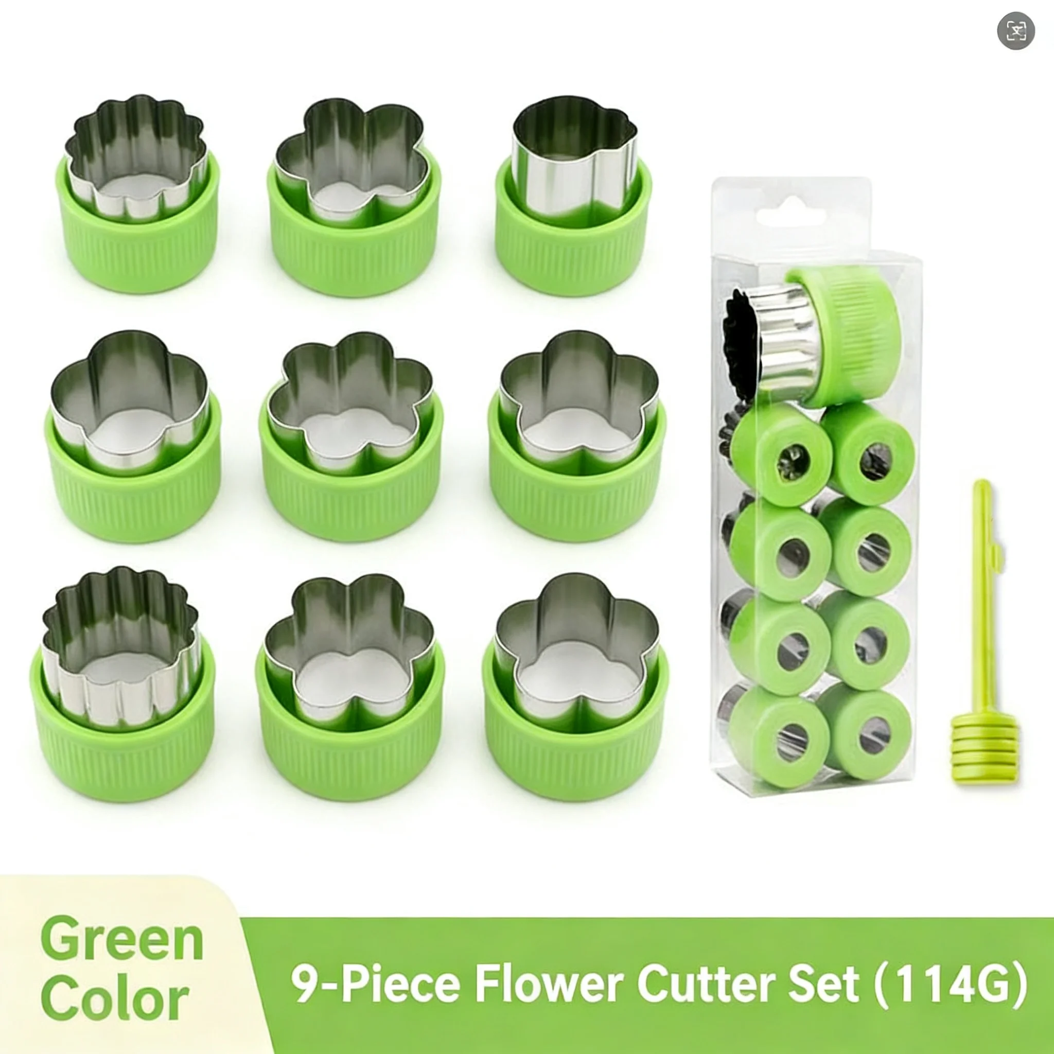 Food Decorating Mold Set,9 Stainless Steel,Home Baking,Safety Handle,For Kids & Bakers