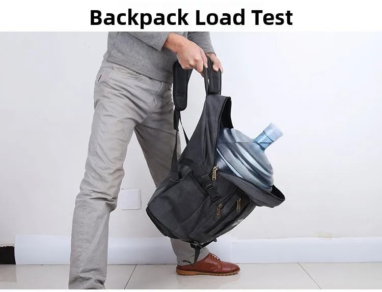 Tas Buku Pelajar Bapa Kapasitas Besar Kanvas Retro Tas Hiking Tas Travel Tas Besar Tas Bahu Lembut