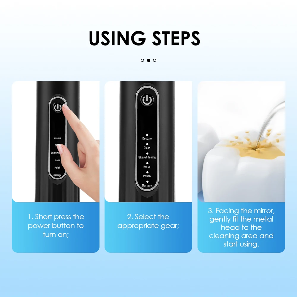 

New Electric Dental Cleaner Beauty Tooth Removal Stone And Toothbru 2-in-1 Smart Dental Cleaner Portable Electric Toothbrush