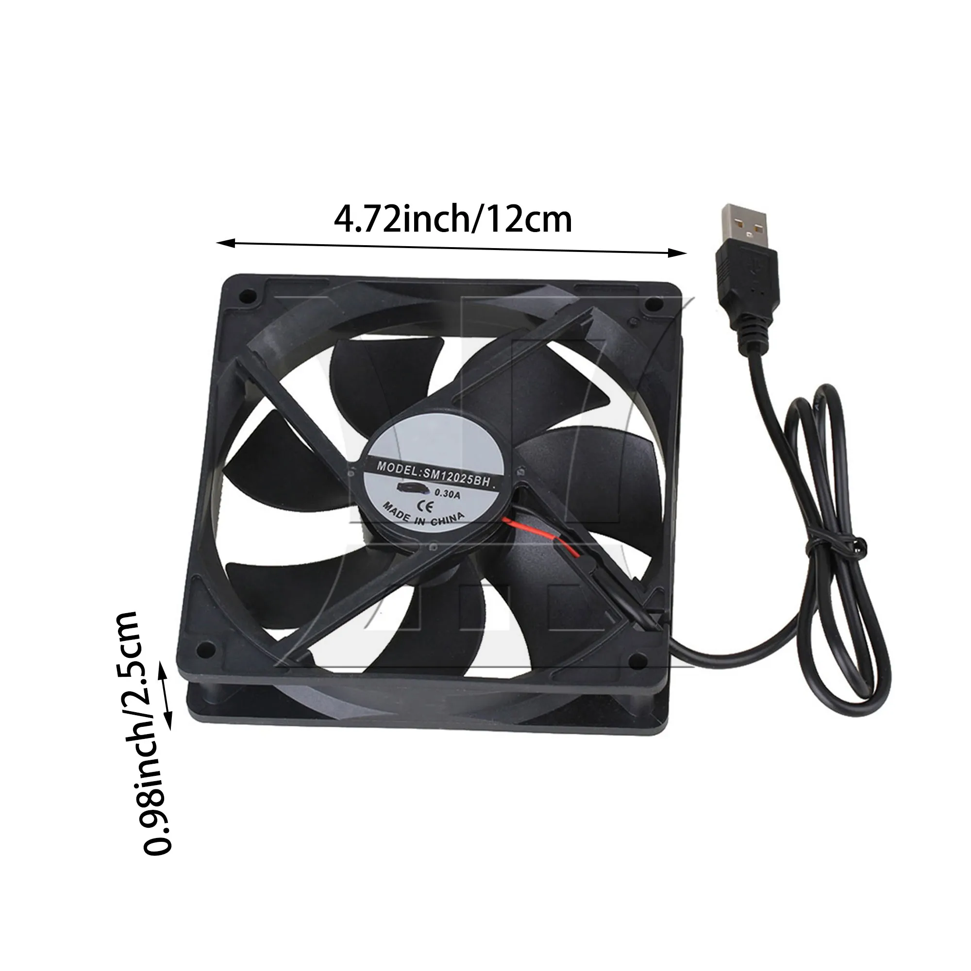 4 Pcs USB Cooling Fans Portable DC 5V 4.72x0.98inch for Computer Case