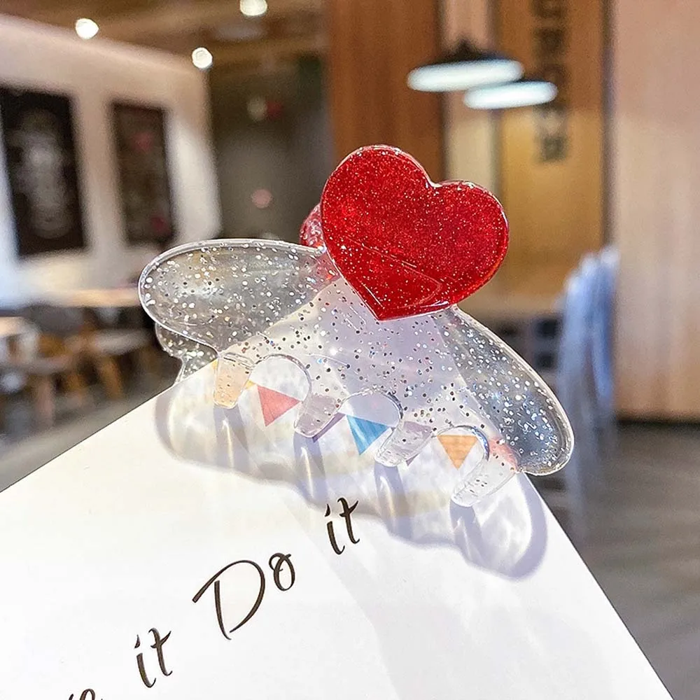 

Simple Cute Medium Girls Love Women Hair Claw Barrette Acrylic Hairpin