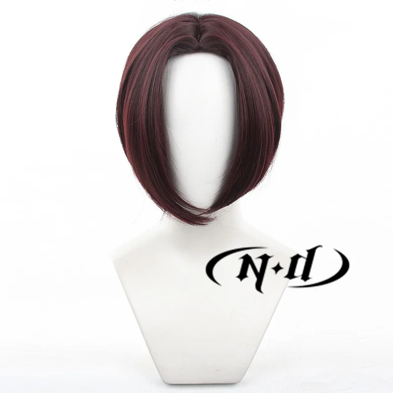 ND Hayato Suo Cosplay Wig Anime Wind Breaker Cosplay Brown Curtained Hair for Comic Con Halloween Heat Resistant Synthetic