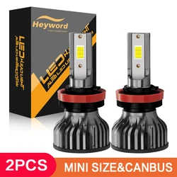 2pcs LED Car Headlight Bulbs  H4 H7 H11 9005 9006 Compatible 26000LM Brightness 6000K Cool White Light 12V Aluminum Construction