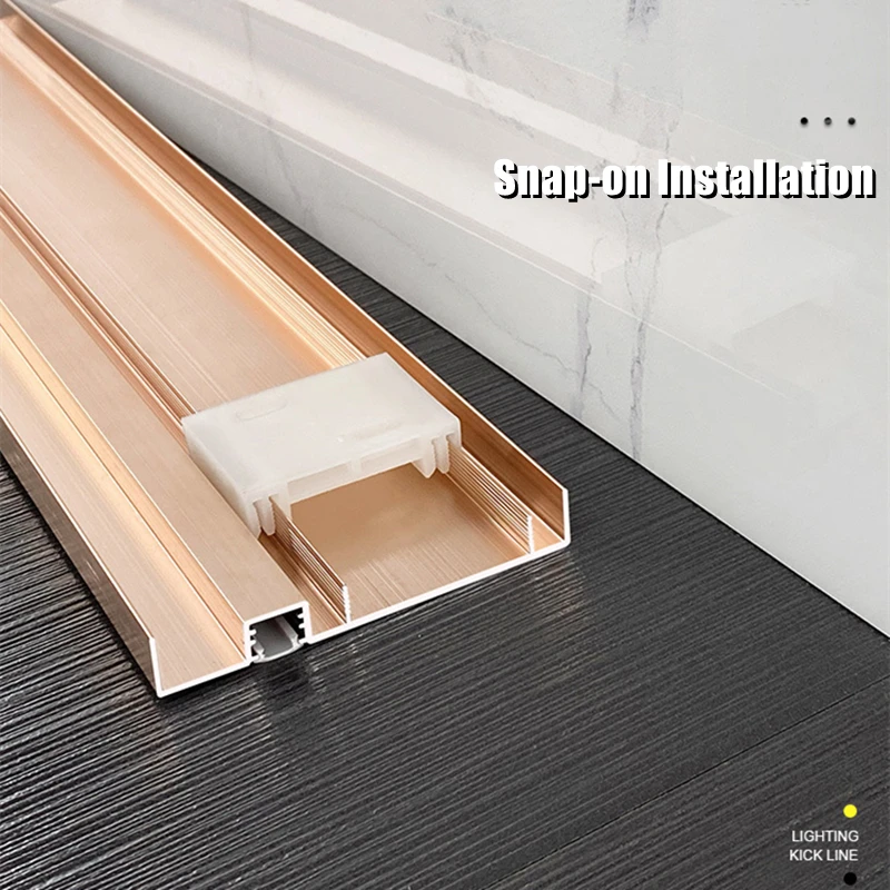 H80mm LED Skirting Line 0.5m 1m Brushed LED Aluminium Profile Floor Baseboard Bar Strip Light Metal Wall Skirting Linear Lamp