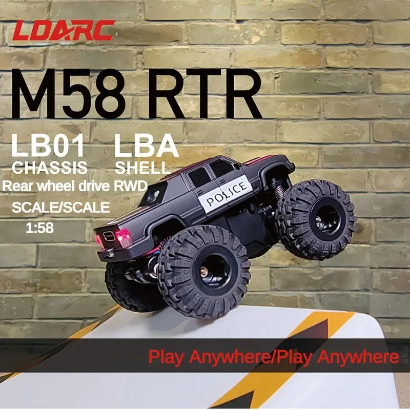 

LDARC M58 2.4G Remote Control Car Rear Wheel Drive Desktop Climbing Bigfoot 1/58 Mini Remote Control Off Road Vehicle Toy Model