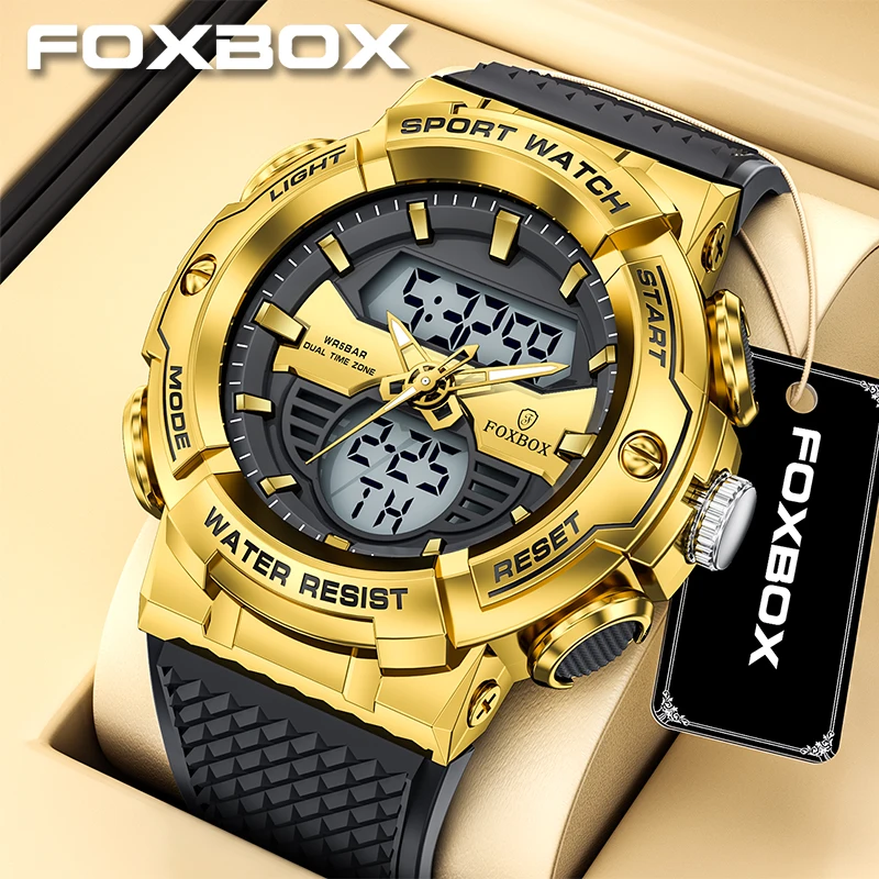 

FOXBOX 2024 Top Luxury Mens Watch LIGE Brand Sports Fashion Digital Watches Men Waterproof Luminous Wristwatch Male Reloj Hombre