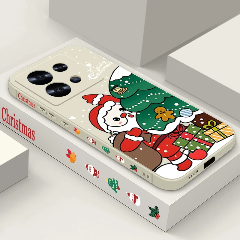 Weihnachtsbaum-Geschenke Handyhülle für Xiaomi Redmi Note 14 13 Pro Plus 5G 14 13 Pro 4G 13 12 11 Pro 5G Weiche Silikon-Lanyard-Abdeckung